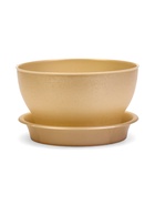 Горшок для цветов «Фиалочка», 800 мл, d=14 см, h=8 см, пластиковый, бежевый (комплект 3 шт) - фото 60064515