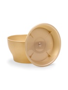 Горшок для цветов «Фиалочка», 800 мл, d=14 см, h=8 см, пластиковый, бежевый (комплект 3 шт) - фото 60064517