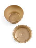 Горшок для цветов «Фиалочка», 800 мл, d=14 см, h=8 см, пластиковый, бежевый (комплект 3 шт) - фото 60064518