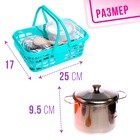 УЦЕНКА Набор металлической посудки "Супер Шеф", с фартуком и колпаком, в корзинке МИКС 10955559