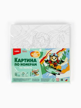 Картина по номерам на холсте «Сноубордист», 20×20 см