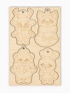 Роспись по дереву, елочные игрушки «Милые зверята», набор для творчества 10943704