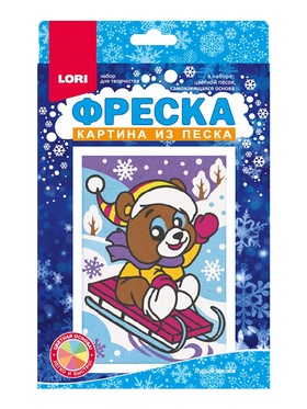 Фреска из песка «Бурый мишка», набор для творчества Фреска из песка «Бурый мишка», набор для творчества