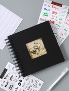 Фотоальбом на спирали 20 листов, с набором: уголки, стикеры, ручка, 17×17×2 см - фото 809309071