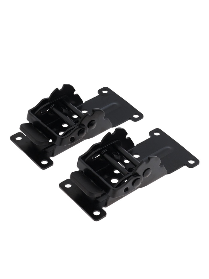 Кронштейн складной ТУНДРА ks001, 70×70 мм, черный, набор 2 шт. - Фото 1