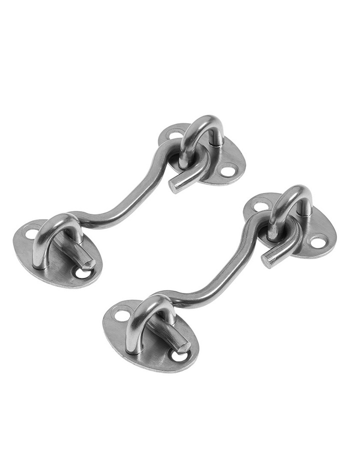 Крючок ветровой LOCKLAND KV001, L=75 мм, нержа, цвет хром, 2 шт. - Фото 1