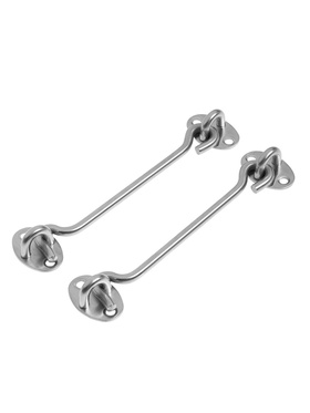 Крючок ветровой LOCKLAND KV001, L=150 мм, нержа, цвет хром, 2 шт