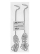 Крючок ветровой LOCKLAND KV001, L=200 мм, нержа, цвет хром, 2 шт - фото 809309123