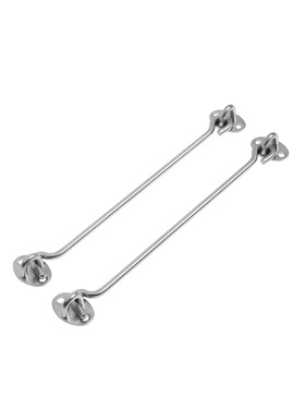 Крючок ветровой LOCKLAND KV001, L=250 мм, нержа, цвет хром, 2 шт