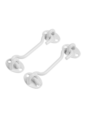 Крючок ветровой LOCKLAND KV001, L=100 мм, нержа, цвет белый, 2 шт