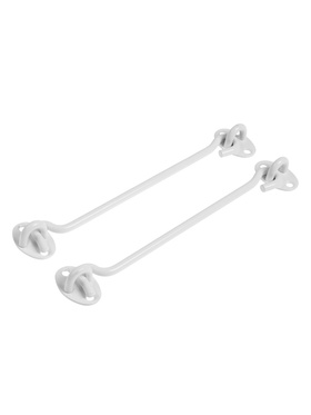 Крючок ветровой LOCKLAND KV001, L=200 мм, нержа, цвет белый, 2 шт