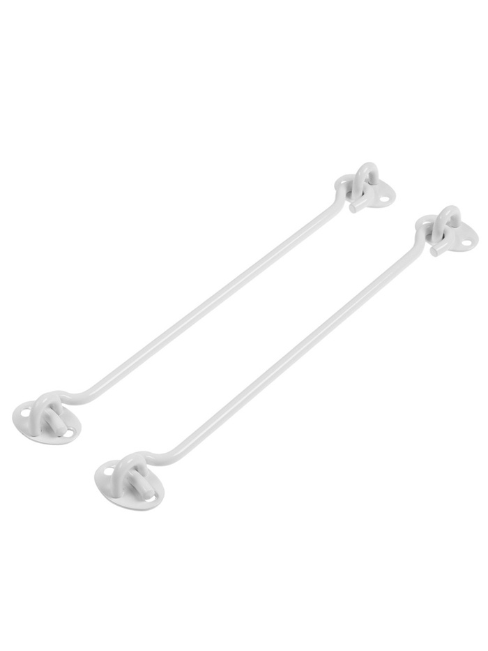 Крючок ветровой LOCKLAND KV001, L=250 мм, нержавеющая сталь, белый, 2 шт.