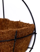 Кашпо настенное, d=20 см, металлическое, со вставкой из кокоса - фото 59849783