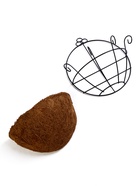 Кашпо настенное, d=20 см, металлическое, со вставкой из кокоса - фото 59849784