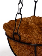 Кашпо подвесное «Полусфера», d=15 см, металлическое, со вставкой из кокоса - Фото 2