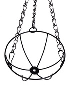 Кашпо подвесное «Полусфера», d=15 см, металлическое, со вставкой из кокоса - фото 59849788