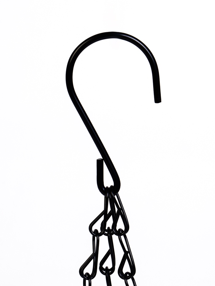 Кашпо подвесное «Полусфера», d=15 см, металлическое, со вставкой из кокоса