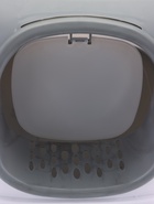 Туалет закрытый с УФ-лампой и миской 52×38×37 см, серый - фото 59849803