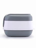 Туалет закрытый с УФ-лампой и миской 52×38×37 см, серый - фото 59849806