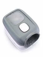 Туалет закрытый с УФ-лампой и миской 52×38×37 см, серый - фото 59849807