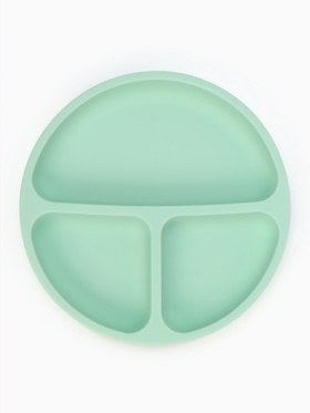 Тарелка детская секционная, 3 секции, бирюзовый, Mum&Baby Тарелка детская секционная, 3 секции, бирюзовый, Mum&Baby