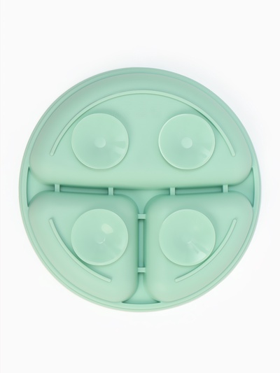 Тарелка детская секционная, 3 секции, бирюзовый, Mum&Baby