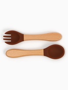 Тарелка детская секционная с ложкой и вилкой, 3 секции, молочный, Mum&Baby - Фото 11