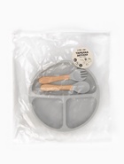 Тарелка детская секционная с ложкой и вилкой, 3 секции, серый, Mum&Baby - Фото 15