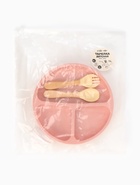 Тарелка детская секционная с ложкой и вилкой, 3 секции, розовый, Mum&Baby - Фото 15