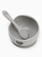 Тарелка детская на присоске и ложка, серый, Mum&Baby - фото 119073667 Тарелка детская на присоске и ложка, серый, Mum&Baby - фото 119073667