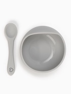 Тарелка детская на присоске и ложка, серый, Mum&Baby - Фото 6