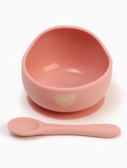 Тарелка детская на присоске и ложка, розовый, Mum&Baby - Фото 2