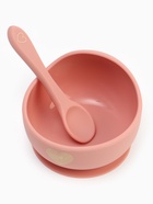 Тарелка детская на присоске и ложка, розовый, Mum&Baby - Фото 3