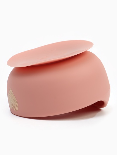 Тарелка детская на присоске и ложка, розовый, Mum&Baby