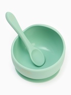 Тарелка детская на присоске и ложка, бирюзовый, Mum&Baby - Фото 2