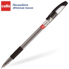 Ручка шариковая Cello Slimo Gripe, узел 0.7 мм, резиновый упор, чернила чёрные, корпус прозрачный - Фото 2
