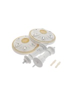 Держатель для штор CAPPIO KS032, d=98 мм, белый с золотом, 2 шт. - фото 60173519