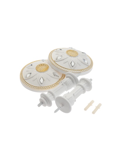 Держатель для штор CAPPIO KS032, d=98 мм, белый с золотом, 2 шт.