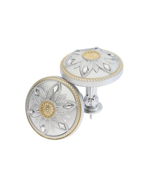 Крючок для штор CAPPIO KS032, d=98 мм, цвет серебро с золотом, 2 шт