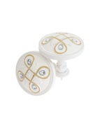 Держатель для штор CAPPIO KS033, d=98 мм, белый с золотом, 2 шт. - фото 60173536