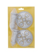 Держатель для штор CAPPIO KS033, d=98 мм, цвет серебро с золотом, 2 шт. - фото 60173548