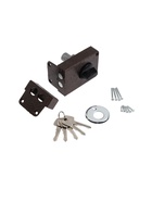 Замок дверной LOCKLAND, накладной, 100х70х55 мм, 2 ригеля, цвет коричневый - фото 809309654