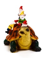 Садовая фигура из полистоуна «Черепаха с гномами», 18×11×14 см, Greengo - фото 59850114