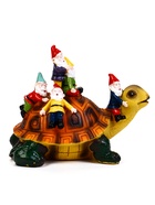 Садовая фигура из полистоуна «Черепаха с гномами», 18×11×14 см, Greengo - фото 59850118