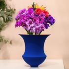 Ваза для цветов декоративная «Деметра», цвет синий-оранж - Фото 1