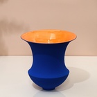 Ваза для цветов декоративная «Деметра», цвет синий-оранж - фото 59850121
