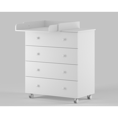 Комод пеленальный ИНКАНТО Nova 800/4 с органайзером, 85×84×45 см, ЛДСП, белый
