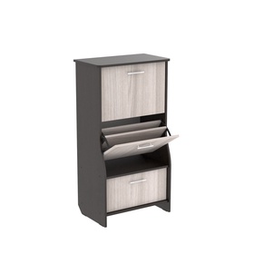 УЦЕНКА Тумба для обуви "Классика 4", 580×375×1100, Дуб Венге, Ясень Шимо Светлый 10955901