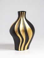 Ваза настольная керамика "Оделис" 19,5х15 см, чёрный - фото 60173589