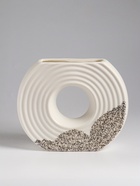 Ваза настольная керамика "Паскуаль" 16х19 см, бело-серый - фото 60173599